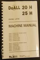 DoAll-DoAll 20H/25H Lathe Parts & Operation Manuals-20H-25H-01